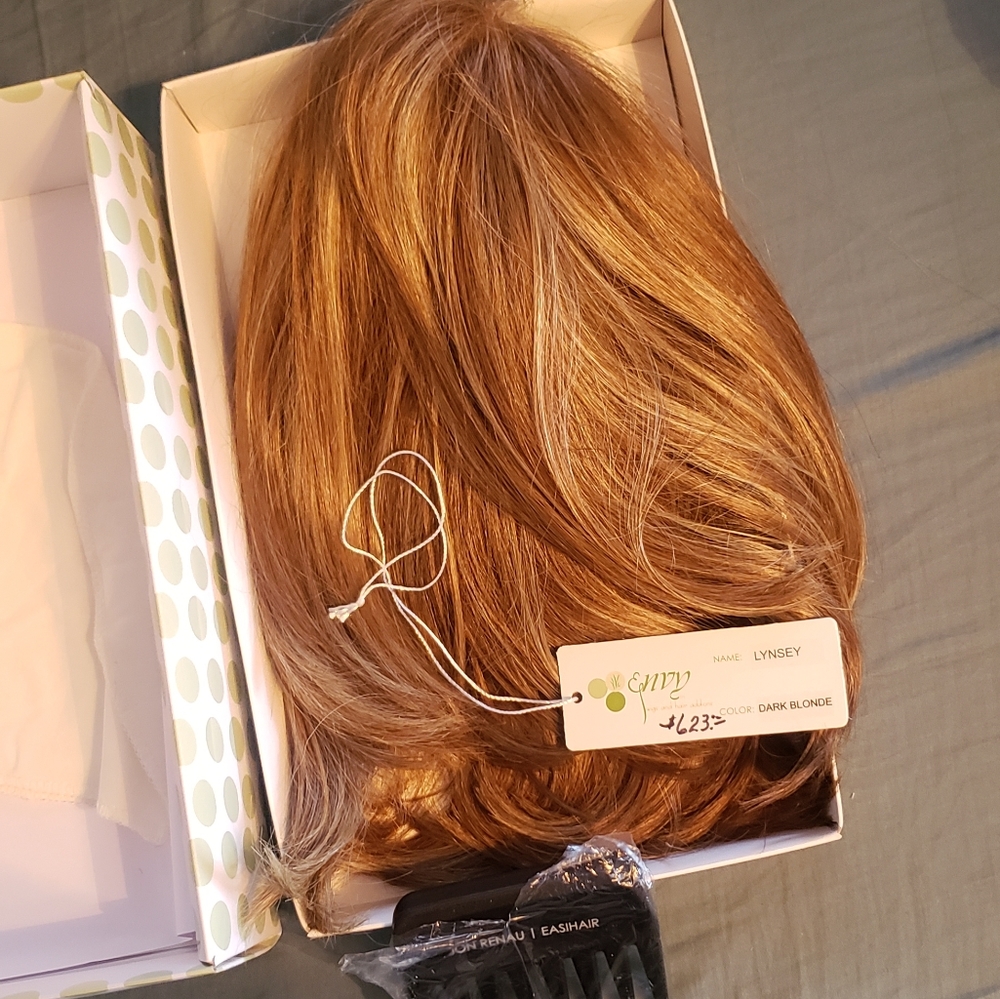 New dark blond wig, natural/synthetic blend